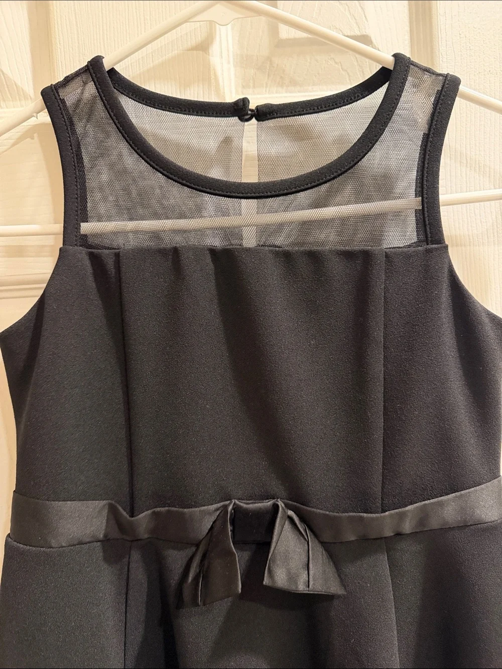 Calvin Klein Black Mesh Trim A-Line Party Dress